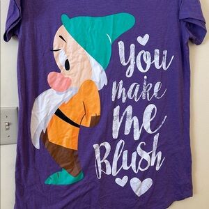 Disney Nightshirt 2XL Oversized T-Shirt Sleep Shirt Bashful from Snow White